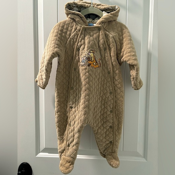Vintage Disney Tigger & Roo Embroidered Baby Snowsuit 6-9 Months - Picture 1 of 5